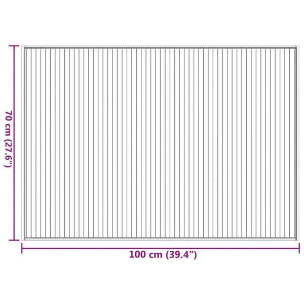 Matta rektangulär brun 70x100 cm bambu