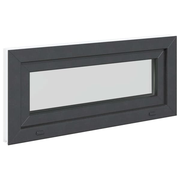 Källarfönster RISOR 90 x 40 cm PVC och glas Antracit