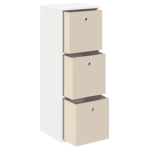 Sideboard med låda Vit 35 x 32 x 99,5 cm
