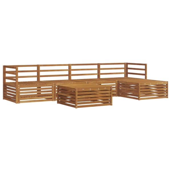 Utomhussoffset 6 pcs Naturfärg