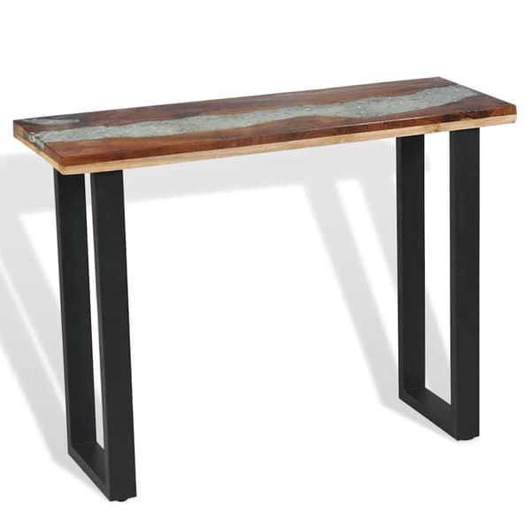Konsolbord i teak 100x35x75 cm
