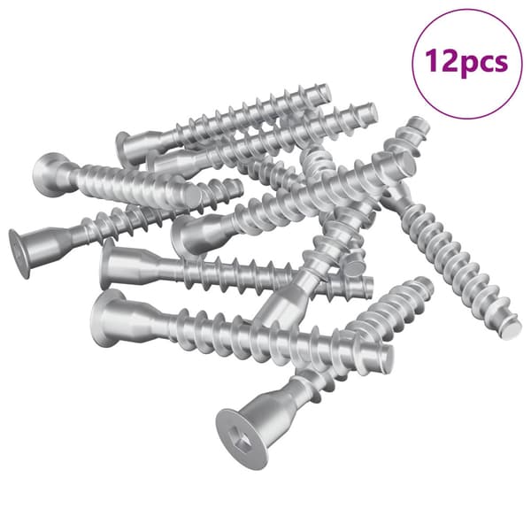 Konfirmationsskruvar 12 pcs Silver Ø7 x 50 mm Metall