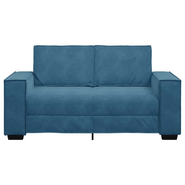 2-sitssoffa blå 160x78x84 cm sammet