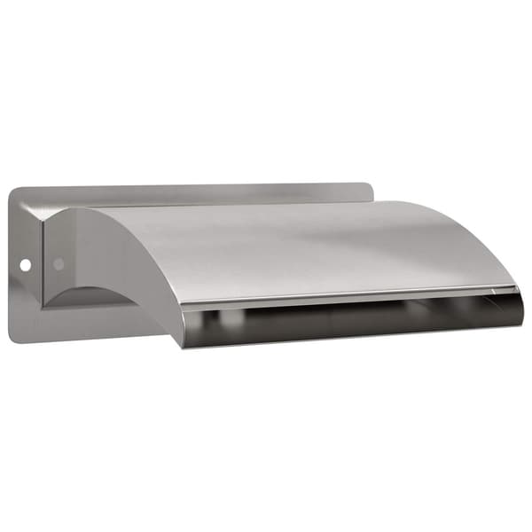 Poolvattenfall med LED Rostfritt Stål 304 30 x 9 x 26 cm Silver