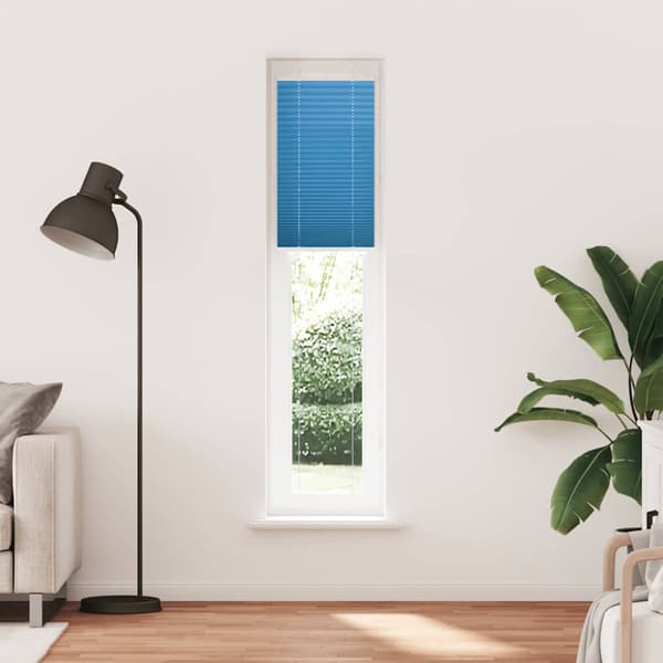 Plisserad persienn blå 50x200cm tyg bredd 49,4cm polyester