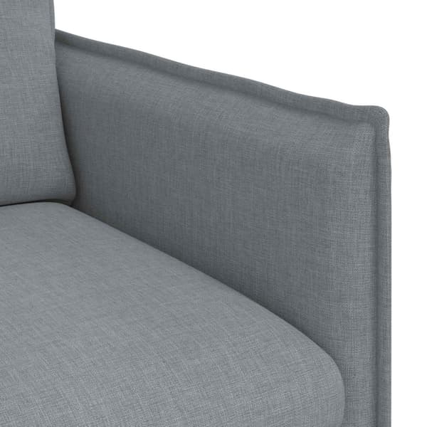 Soffset 2 pcs Ljusgrå 196 x 82 x 85 cm Tyg