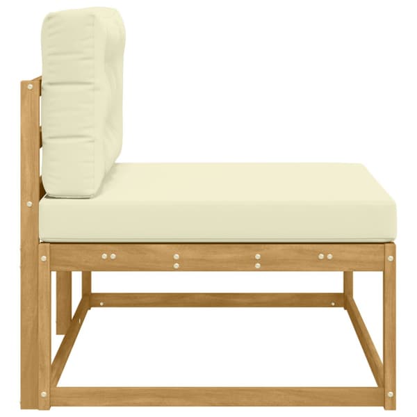 Modulsoffa utomhus med kudde Vit 115 x 83 x 73 cm Polyester