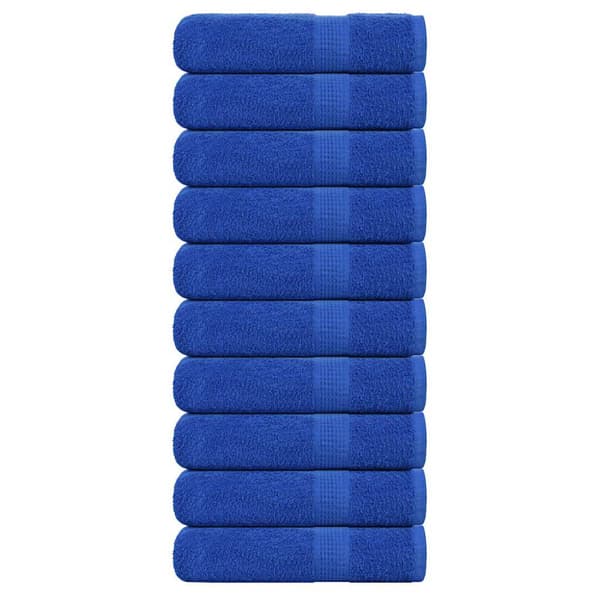 Duschhanddukar FROGN 10 st blå 70x140 cm 360 gsm