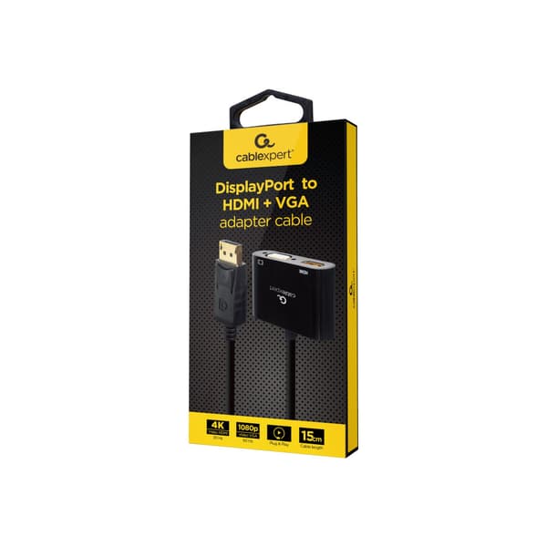 Cablexpert videokort - DisplayPort / HDMI / VGA - 10 cm