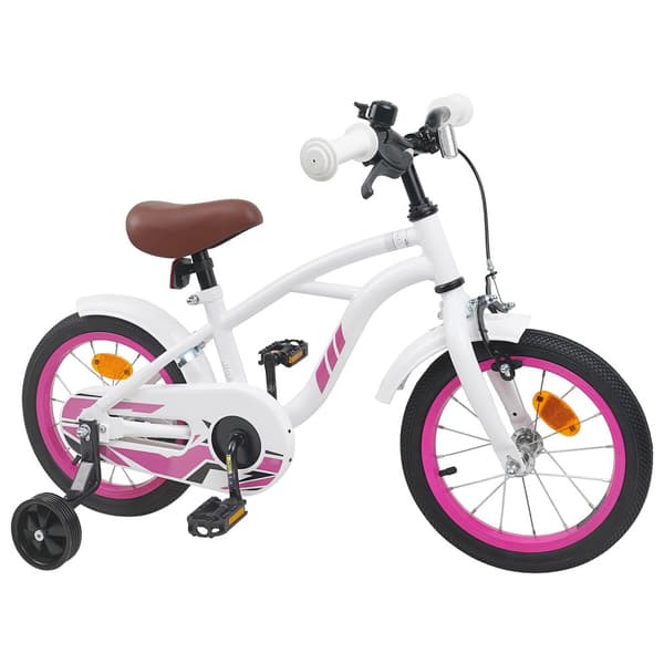 Barncykel 12 Tum för 2-4 åringar Vit