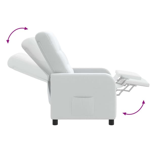 Recliner Vit Tyg