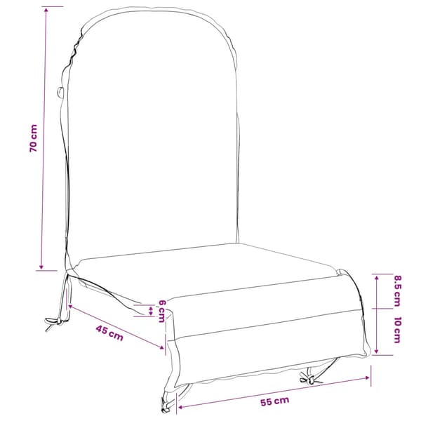 Solsängkudde GEMERT 100% Polyester Turkos 55 x 135 x 6 cm