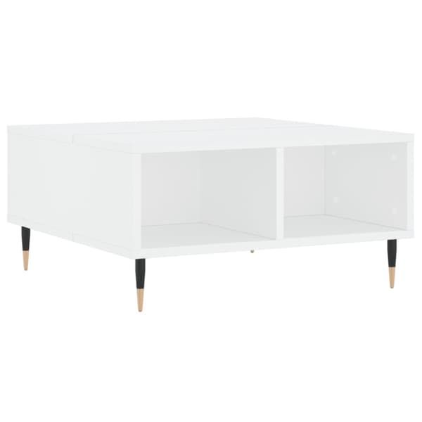 Soffbord vit 60x60x30 cm konstruerat trä