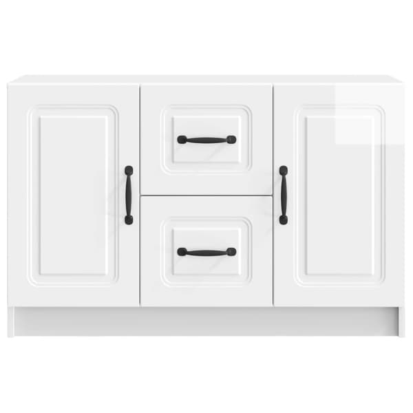 Sideboard Vit högglans 89 x 34,5 x 57 cm Konstruerat trä