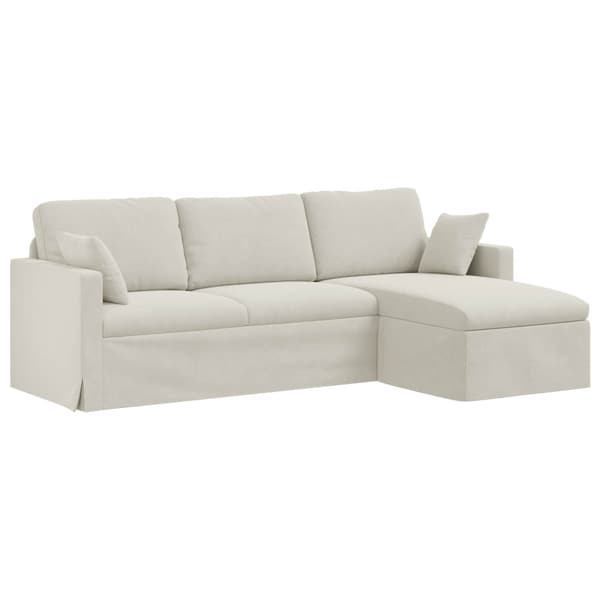 Soffa Kräm 228 x 134 x 80 cm Sammet