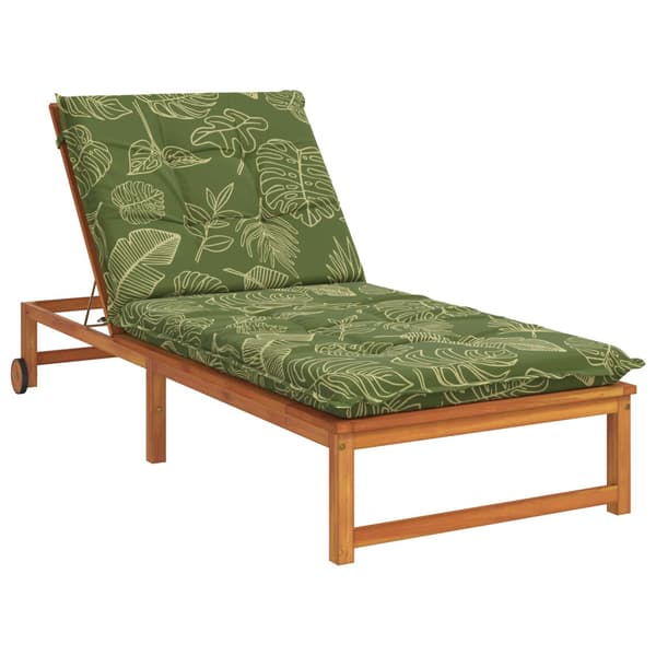 Solstol Kudde GEMERT 100% Polyester Bladdesign 190 x 80 x 9 cm