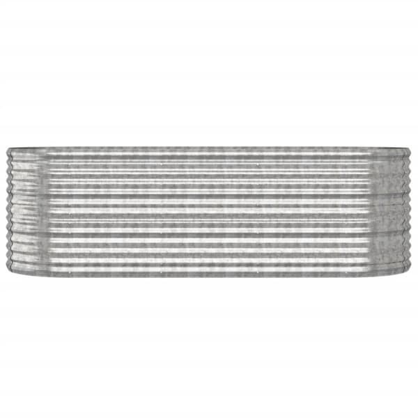 Odlingslåda galvaniserat stål 224x80x68 cm silver