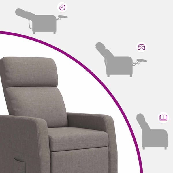 Recliner Taupe Tyg