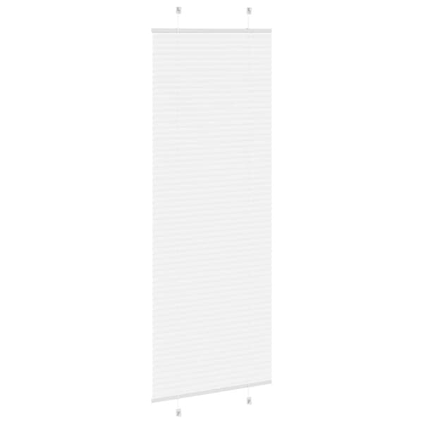 Plisserad persienn vit 75x200 cm tyg bredd 74,4 cm polyester