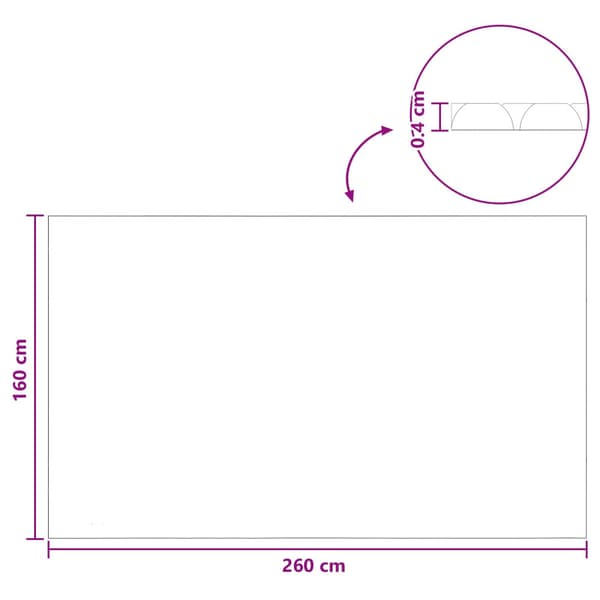 Poolöverdrag Extra Tung Svart 260 x 160 cm PE