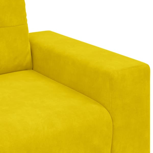 3-Sits soffa Gul 220 cm Sammet