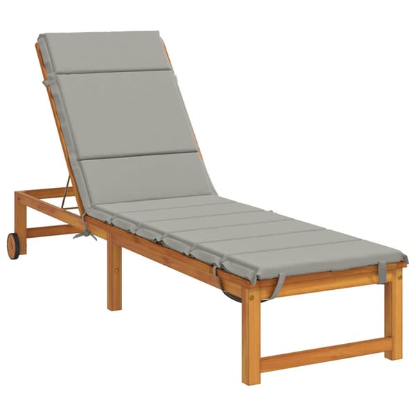 Solstol Kudde GEMERT 100% Polyester Grå 200 x 60 x 3 cm
