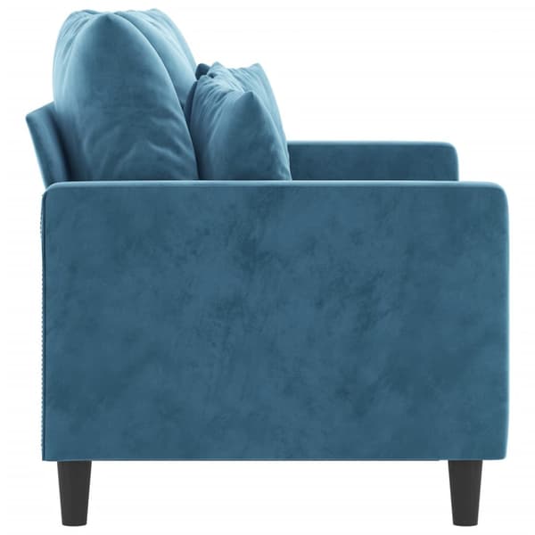 2-sitssoffa blå 120 cm sammet