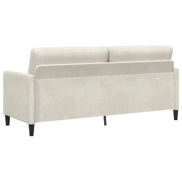 Soffa med förvaring Gräddvit 192 x 78 x 87 cm Polyester