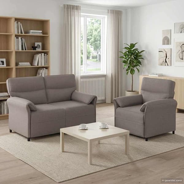 Soffset 2 st Taupe Tyg