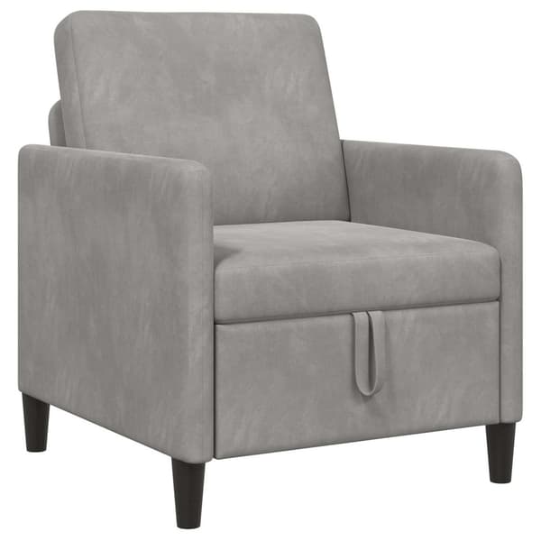Soffa med förvaring Ljusgrå 72 x 78 x 87 cm Polyester