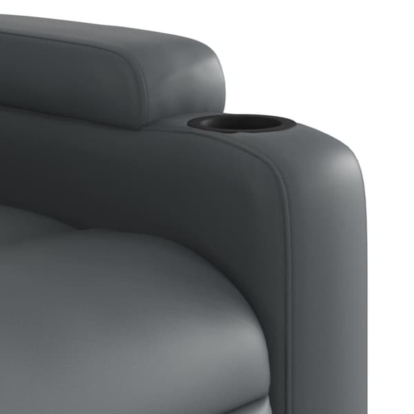 Massagefåtölj grå konstläder
