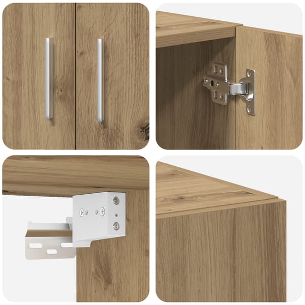 Förvaringsskåp 3 pcs Artisan Ek