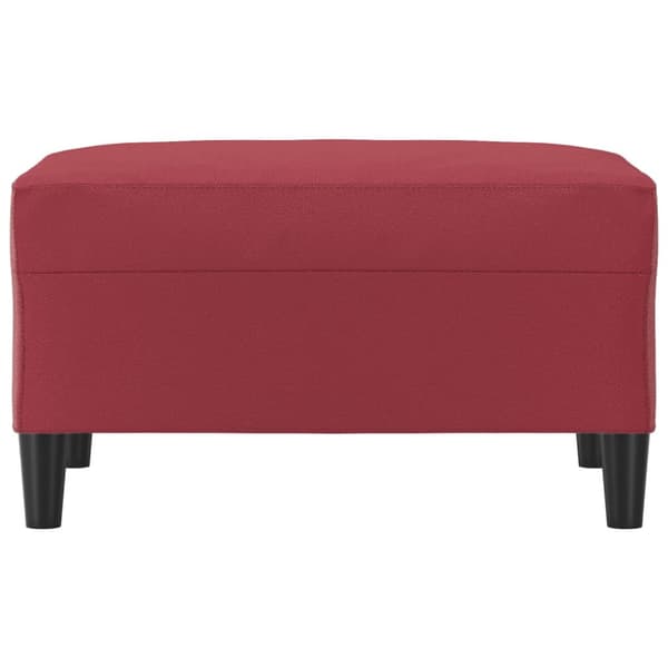 Fotpall vinröd 70x55x41 cm konstläder