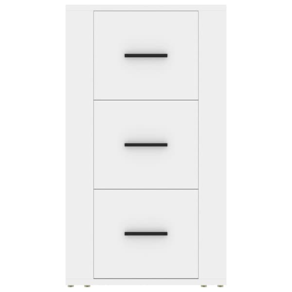 Skåp vit 40x33x70 cm konstruerat trä
