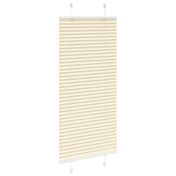 Plisserad persienn cremefärgad 55x100cm tyg bredd 54,4cm