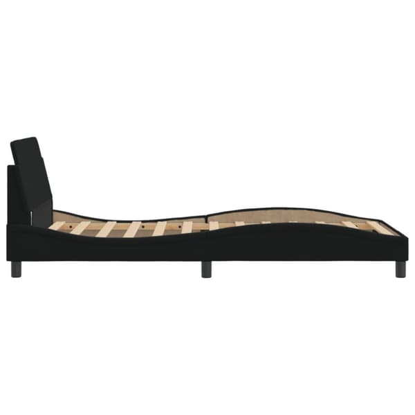 Bed Frame "Dover" Black 100x200 cm Fabric