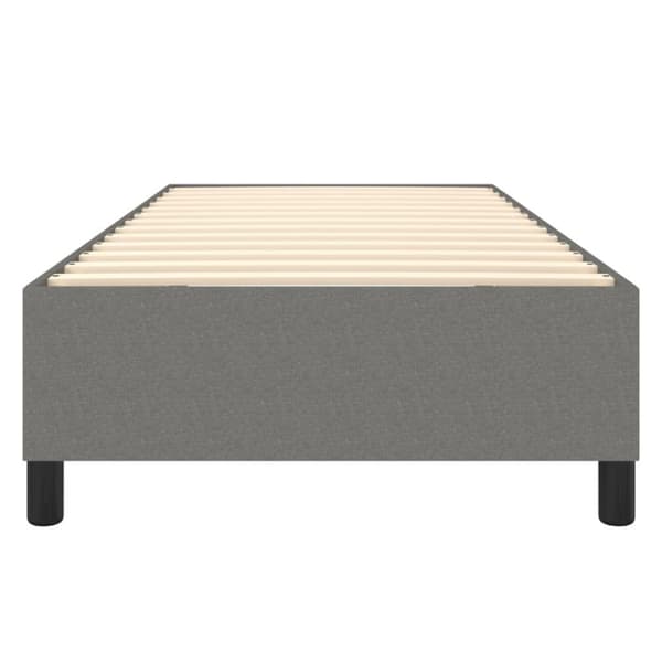 Boxspring-sängram mörkgrå 90x200 cm tyg