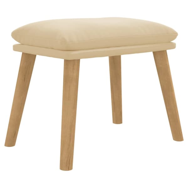 Fotpall gräddvit 45x29,5x35 cm sammet
