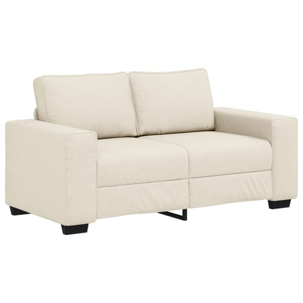 Soffa 3 st Beige Linnenblandad tyg
