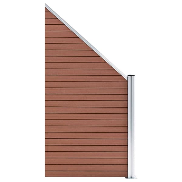 Staketpanel WPC 95x(105-180) cm brun