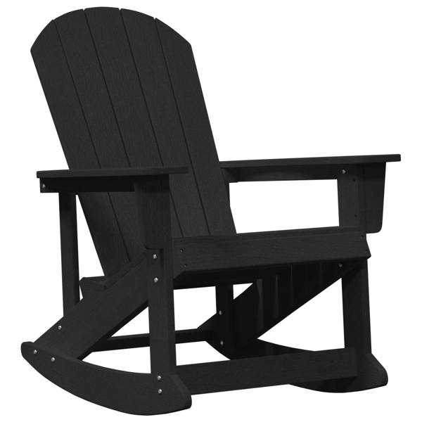 Adirondack Gungstolar 2 pcs Svart HDPE