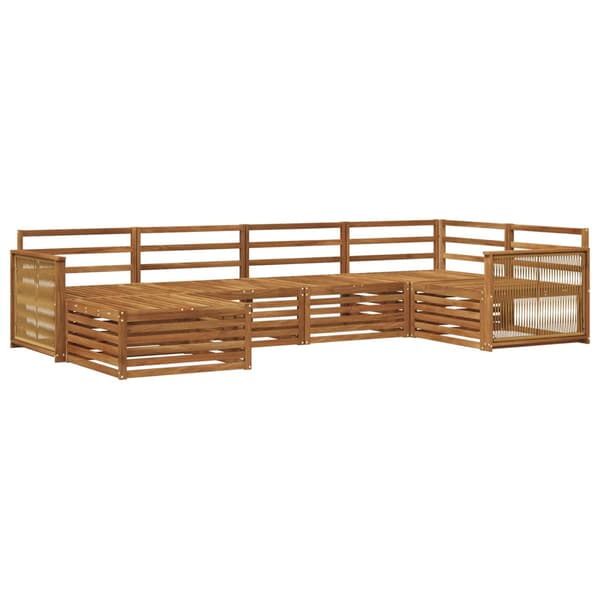 Utomhussoffset 6 pcs Naturlig