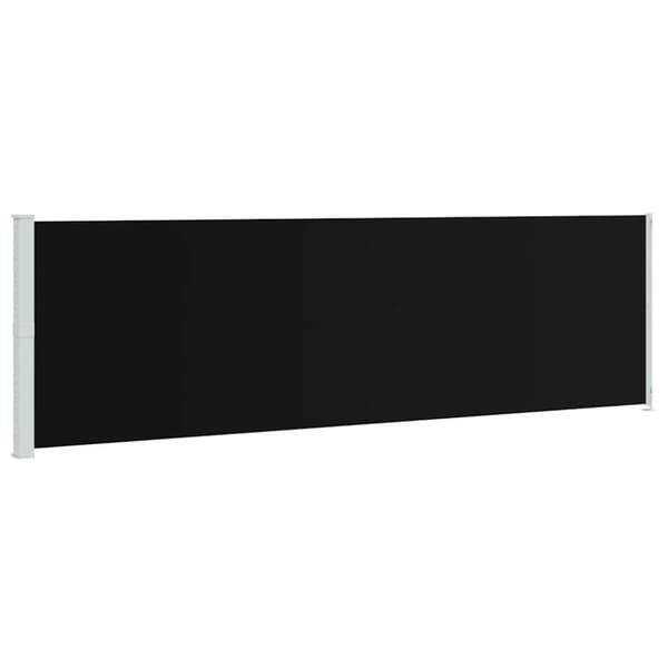 Infällbar sidomarkis 180x600 cm svart