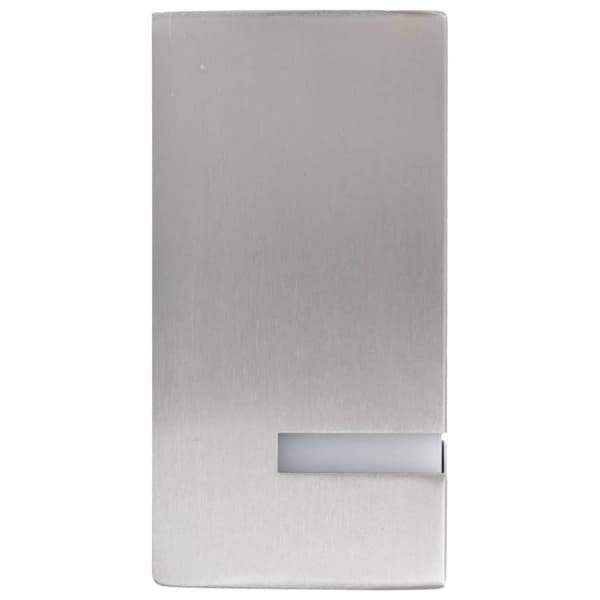 Utomhusvägglampa 2 st 35 W silver rektangulär