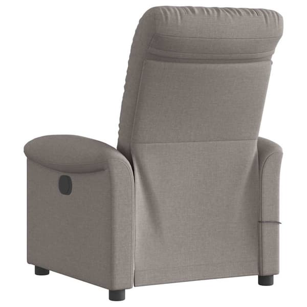 Elektrisk massagefåtölj taupe tyg
