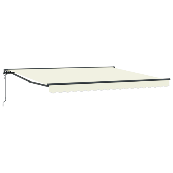 Markisram Kräm 400 × 300 cm Polyester med PU-beläggning