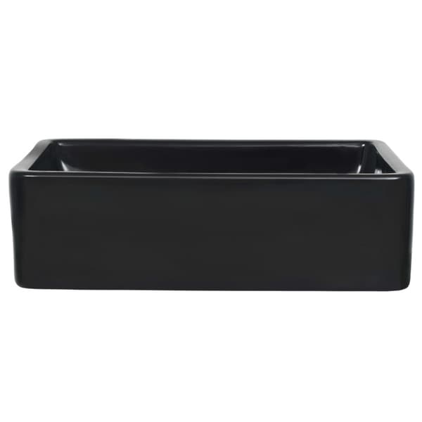Handfat keramik rektangulär svart 41x30x12 cm