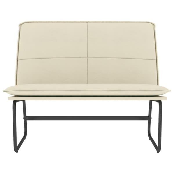 Bänk gräddvit 100x75x76 cm konstläder