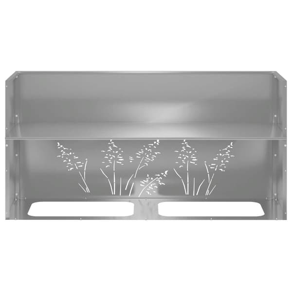 Trädgårdsplanterare 2 st Silver 100 x 20 x 49 cm