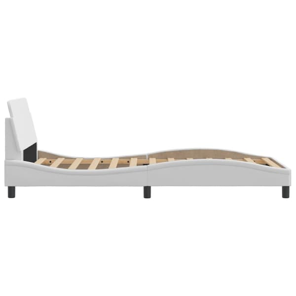 Bed Frame "Dover" White 100x200 cm Faux Leather